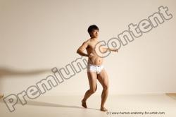 Underwear Martial art Man Asian Moving poses Average Short Black Dynamic poses Academic